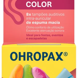 Ohropax Tampões Auditivos Espuma Macia Color (X8 Unidades)