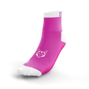 OTSOSPORT Meias Low Cut – Rosa Fluo / Branco