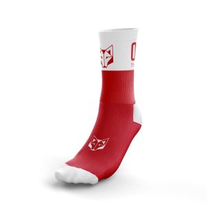 OTSOSPORT Meias Medium Cut – Vermelho / Branco