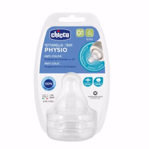 Chicco Tetina Perfect5_ Silicone_ 0m+_ Lento (X2 Unidades)