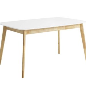 Mesa extensível Kenna branco/carvalho -1.40